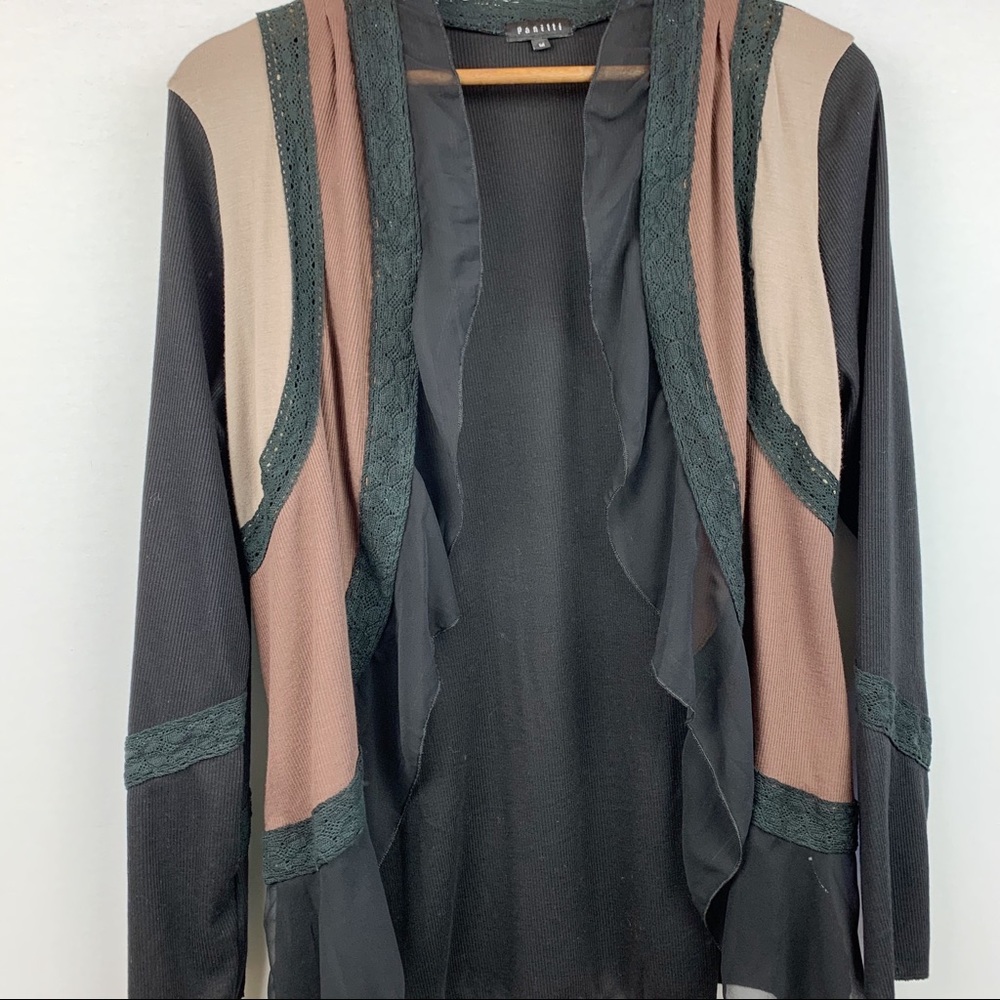 Panilli Open Front Lace & Ruffle Cardigan - Picture 7 of 8